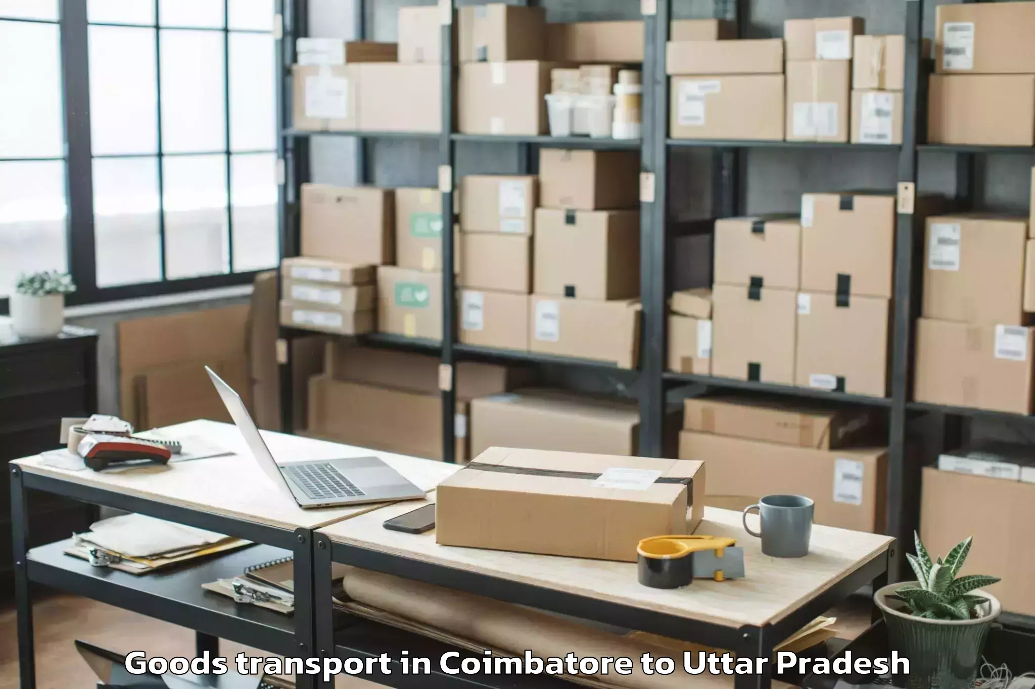 Top Coimbatore to Siswa Bazar Goods Transport Available